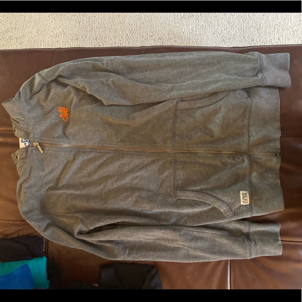Gray zip up hoodie!